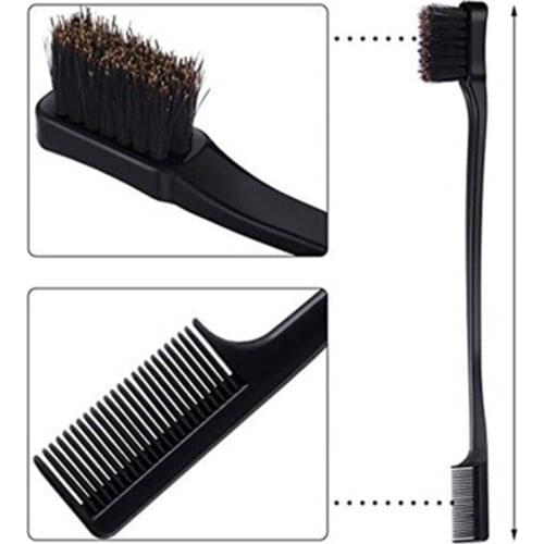 Multicolor Double Sided Edge Control Hair Comb Hair Styling Eyebrow Combing Hair Brush Hairdressing Beauty Tools
