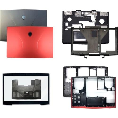 New For DELL Alienware M17X R3 R4 Laptop Lcd Back Cover/Front Bezel/Palmrest/Bottom Case/Bottom Door Case Black/Red 0C63PY 0MKH2