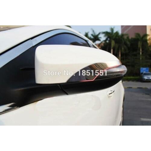 New Arrival 2pcs/lots Stainless Steel Mirror Trim Car Rear View Mirror Cover For TOYOTA Corolla 2014-2018