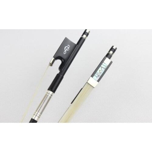 New Professional black Carbon fiber violin bow 4/4 Ebony Frog very beautiful