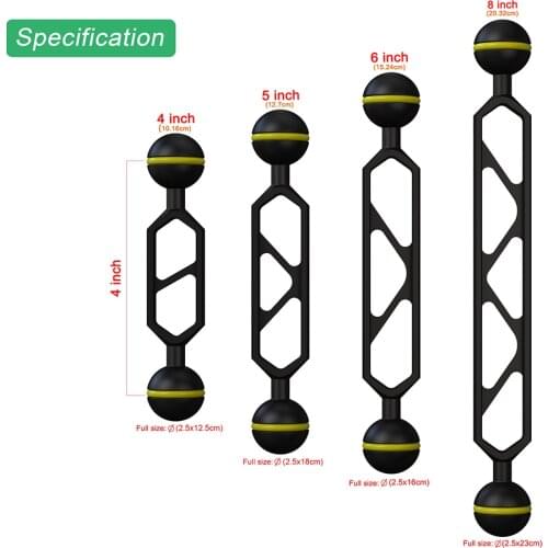 Essential Diving Photography Equipment Dual Ball Joint Arm Lighting System Combination Accessory Anlge Adjustable