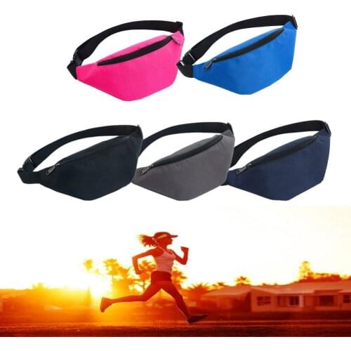Unisex Running Sport Waist Bag Fanny Pack Travel Waist Money Belt Zip Hiking Pouch Wallet Bag Oxford Bag