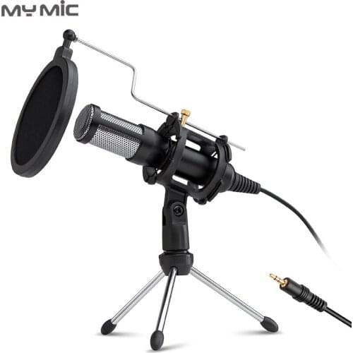 My Mic CM02 Professional Condenser Recording Studio Computer Gaming Microphone With Tripod Stand For Broadcasting