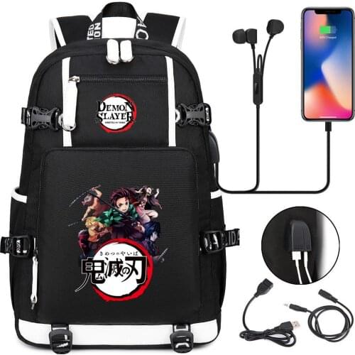 2020 Anime Demon Slayer Kimetsu no Yaiba Backpack Students School Bags for Boy Girl Teens Casual Travel Laptop Work Bags