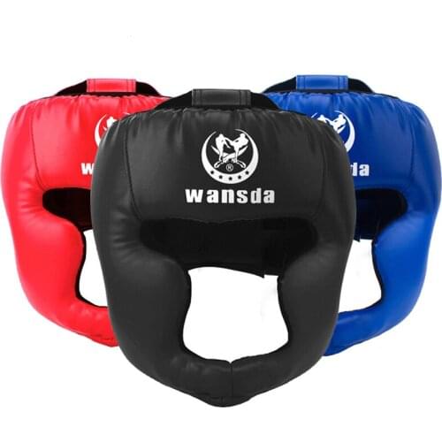 Kick Boxing Helmet for Men Women Gym PU Karate Muay Thai Free Fight MMA Sanda Training Adults Kids Head protection Equipment