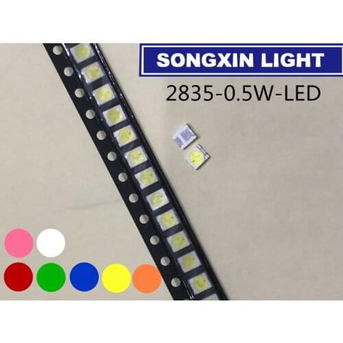 4000pcs 2835 0.5W Ultra Bright SMD Led Values Red/Green/Blue/White/Warm White/Pink/Golden yellow/UV PURPLE/Orange/Ice-BLUE