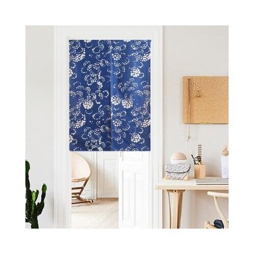 Japanese style cloth blue door curtain cotton linen izakaya porch kitchen home children living room decoration shop portiere