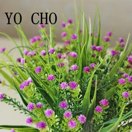 YO CHO artificial flowers Gypsophila fake flowers Plastic grass babys breath plants daisy flowers Heads DIY for christmas deco