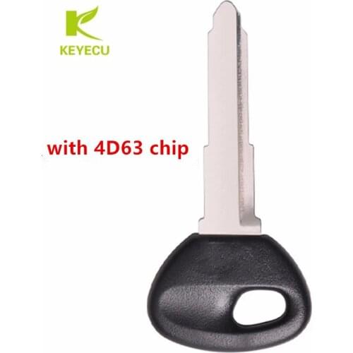 KEYECU Replacement New Uncut Ignition Transponder Key Fob With Genuine 4D63 40Bit Transponder Chip for MAZDA