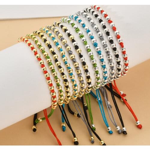 ZMZY Friendship Jewelry Knots Blue String Bracelets for Women Luck Beads Handmade Rope Bracelet Lucky Charm Bangle