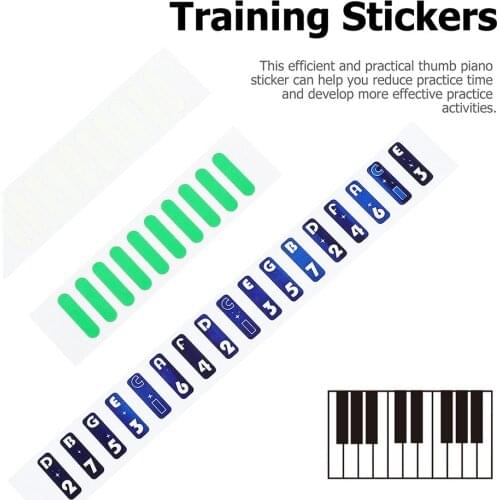 1 Set Thumb Piano Scale Stickers Note Paper Stickers Accessories for Beginner