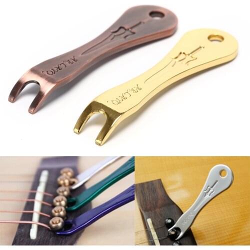 1PC Stainless Steel Acoustic Guitar String Nail Peg Pulling Puller Bridge Pin Remover Handy Tool Bronze / Gold / Silver Color