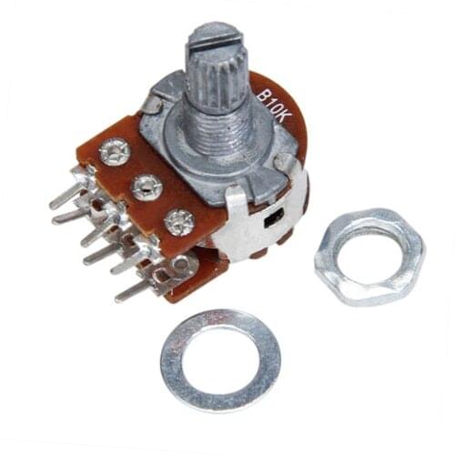 10KB /10K ohm/ B10K Linear Pot Potentiometer 15mm Shaft Guitar center detent