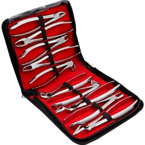 10pcs Oral Instruments Dental Stainless Steel Forceps Adult Tooth Forceps Sets Of Instruments Pliers Elevator Oral Instruments