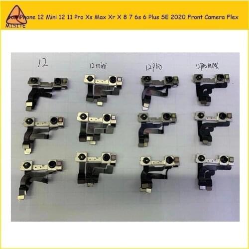10Pcs Tested Front Camera for iPhone 12 Mini 12 11 Pro Xs Max Xr X 8 7 6s 6 Plus se 2020 Small little Camera light sensor flex
