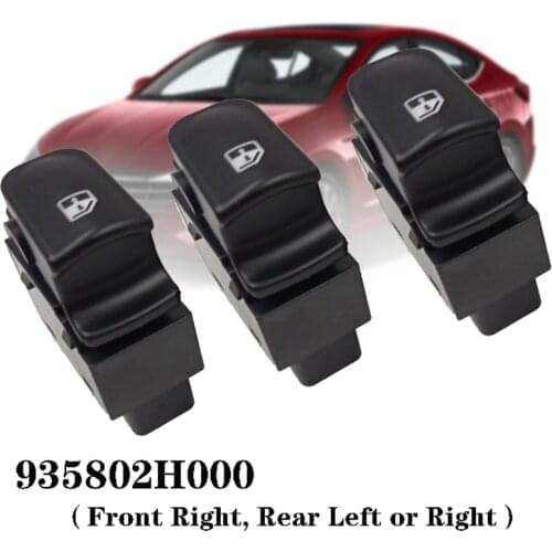 3Pcs Power Window Switch Front Right, Rear Left or Right, Window Buttons for Hyundai Elantra HD 2006-2009 935802H000