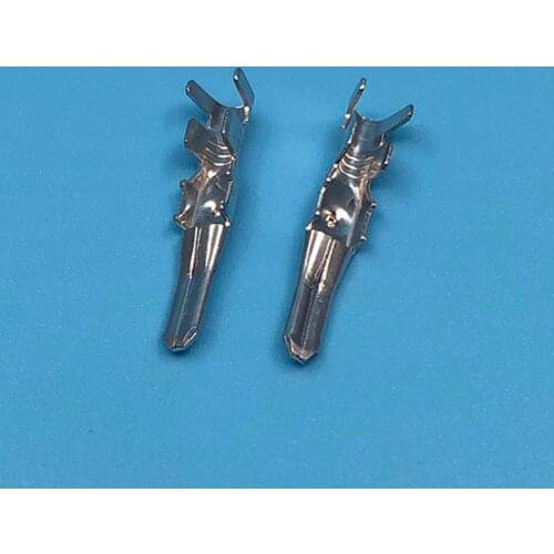 50Pcs DJ616-2.8x0.8B Automobile Connector Male Terminal 9005 Two Hole Plug Pin 2.8mm Tin Terminal