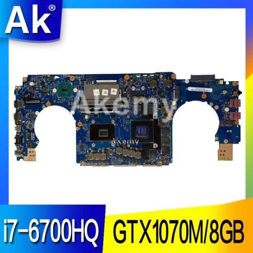 AK i7-6700HQ GL502VS Motherboard GTX1070M/8GB For ASUS GL502 GL502V GL502VS Laptop Mainboard Motherboard test 100% OK