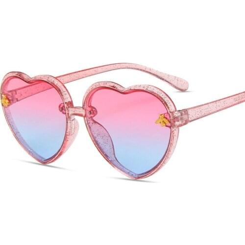 Love Heart Children Sunglasses for Girl Little Bee Plastic Boy Sun Glasses Baby Eyewear Gafas De Sol Toddler Infant Glasses 2021