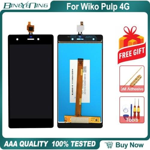 New Original For Wiko Pulp 4G LCD&Touch screen Digitizer with frame display Screen module accessories Assembly Replacement Tools