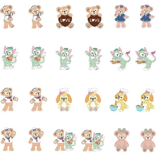Disney Duffy Bear Star Delu Ballet Bunny Ear Clips Ladies Earrings Children Acrylic Cute Resin Personality Fashion Earrings