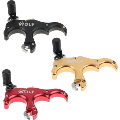 3 Finger Archery Release Aid Compound Bows Shooting Tool Thumb Trigger