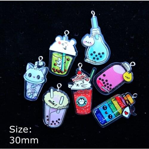 Cute Coffee Drink Charms Pendants fo decoration bracelets necklace earring key chain Jewelry Making
