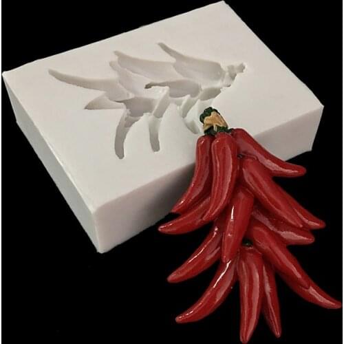 Minsunbak 3D Vegetable Silicone Mold Pepper shape cake fondant decoration tool Sugar Craft Tools