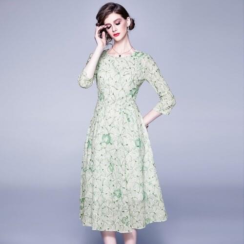 Autumn Casual Business Office Dress Women Work Slim A-line Dresses Vintage Party Vestidos