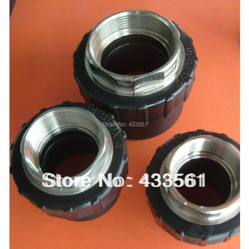 PE steel pipe connector with female thread for irrigation pumping valve or ground thermal collecting pipeline spring connector