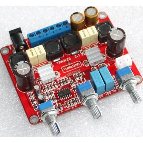 TPA3123 amplifier board 2.1 channel TL074 +TPA3123 digital amplifier board 2*25W +50W Subwoofer with potentiometer