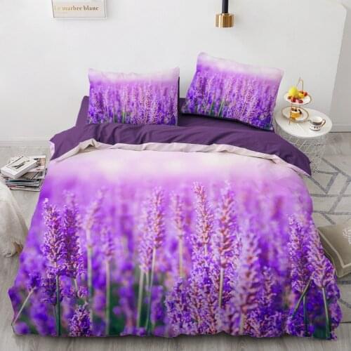 Bed Linen Bedding Sets euro/family sets/2.0/Queen/King Bedspread For Home Blankets Cover Bedspread 240X260 Landscape lavender