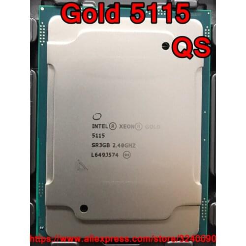 Intel Xeon Gold 5115 QS version Gold5115 Processor 13.75M Cache 2.40GHz 10-cores 85W LGA3647 Scalable CPU free shipping