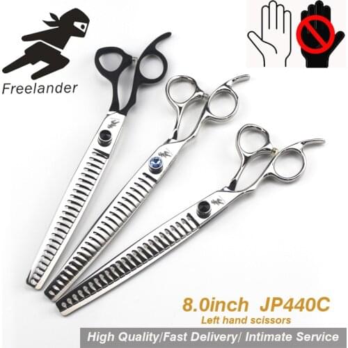 "JP440C 8.0inch Professional Premium Sharp Edge Dog PET Grooming Scissors SHEARS Left Hand Pet Scissors Set Stainless Steel Type