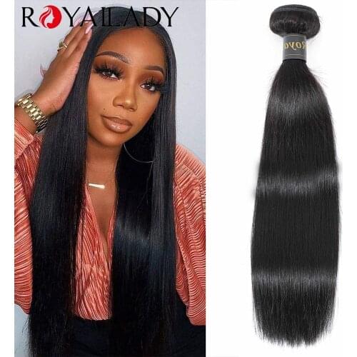Royal Lady Brazilian Straight Hair Bundles Human Hair Bundles 1 Piece 100% Unprocessed Human Hair Extensions Weave