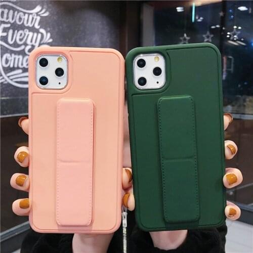 Wrist Strap Phone Case For iPhone 11 Pro Max 6 6S 7 8 Plus X XR XS Max SE Candy Color Silicone Cover coque Accessories Wristband