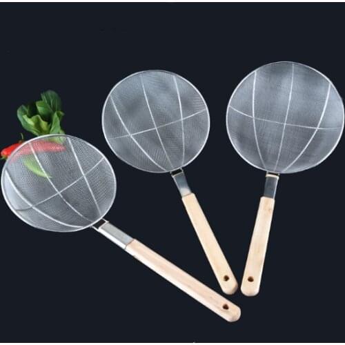 Large big mesh Strainer Stainless Steel Colander Skimmer chelf tool french fries fryer oil frying scoop noodles dumpling sieve