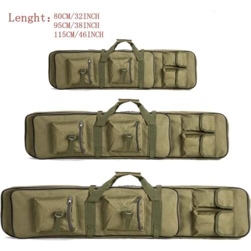 80cm 95cm 115cm Tactical Double Rifle Carry Backpack Tan Hunting Duel Gun Handbag Integrated Pistol Gun Cases Free Shipping