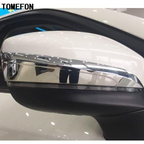 TOMEFON For Mazda CX-9 CX9 2017 2018 ABS Chrome Accessories Exterior Car Rearview Mirror Cover Trim Stripe Car Styling 4Pcs