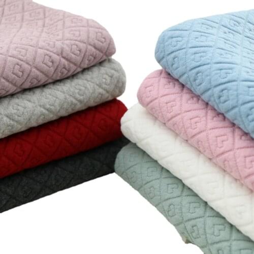 Three layers of warmth Cotton Knitted Laminated Fabric non-fluorescent for thicker jackets