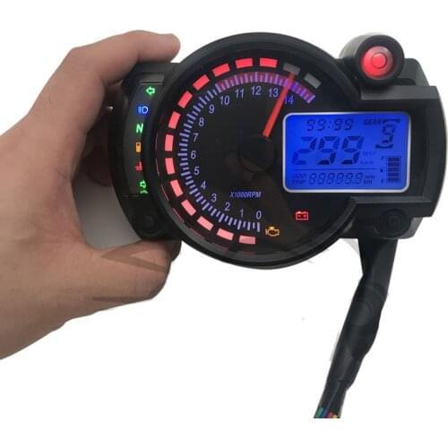 15000rpm Motorcycle Universal LCD Digital Speedometer Tachometer Odometer fit For KTM Suzuki Yamaha