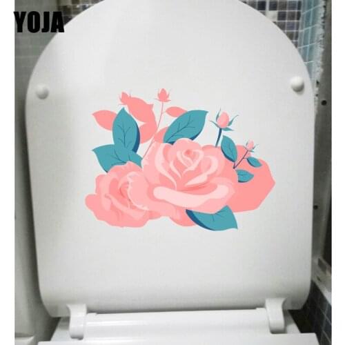 YOJA 21.2*16CM Beautiful Flower Cartoon Kids Rooms Wall Decor Home Bedroom Bathroom Toilet Sticker T1-0496