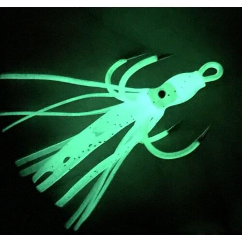 1PCS Fishing Wobbler Jig Soft Bait Squid Luminous Barbed Fish hook 2.5-3G Artificial Minnow Crankbait Fishing accessories Lures