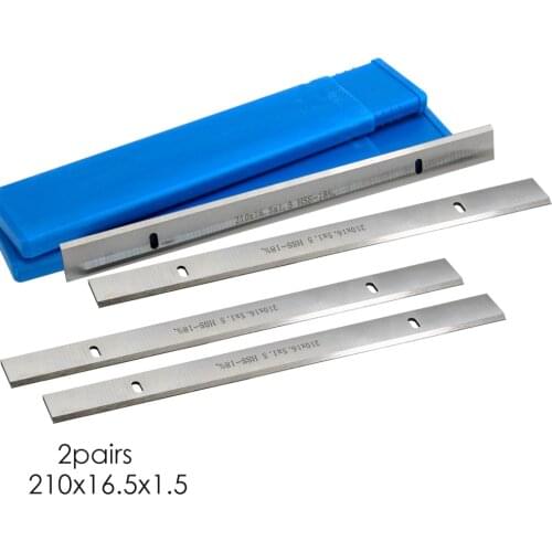 2 Pair 210mm HSS Thickness Planer Blade 210x16.5x1.5mm Jointer Knife for Scheppach Einhell Erbauer Woodworking Tool Accessories