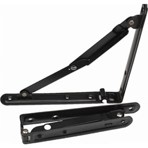 2Pcs/set Iron Folding Bracket 6 Inch Home Sofa Bed Support Stand Hinge, Tripod Holder Bracket Hinge For Living Room Kitchen