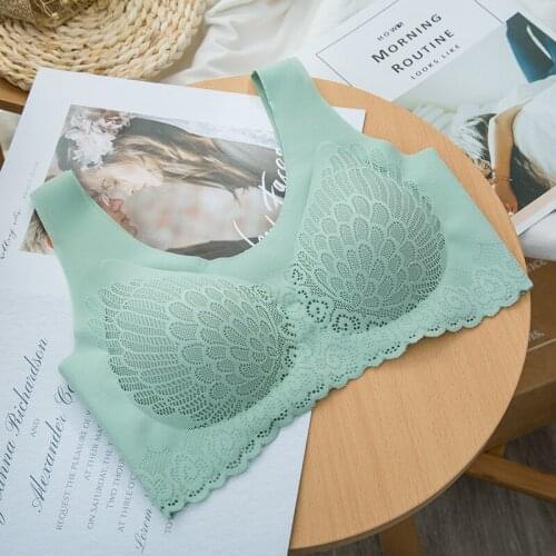 2020 Thai Latex 4.0 Underwear Womens Seamless Bra Breathable Sports Yoga Running push up lingerie lace bralette female sexy bra
