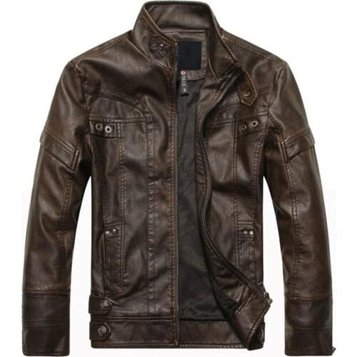 2020 Brand Motorcycle Leather Jacket Men Mens Leather Jackets jaqueta de couro masculina Mens Leather Jacket Coats Male M-5XL