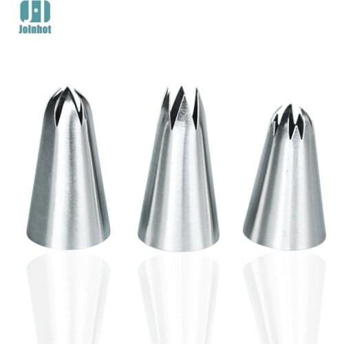 3pcs set 1M /2D/2F rose flower cake icing piping tips set russian piping tips nozzles set stianless steel cake nozzles