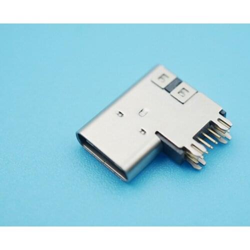 30pcs/Lot Black USB Female Connector Padded 2.3mm-5.0MM Height 3.1 Side Insert Socket 4Pins DIP Harpoon Jack