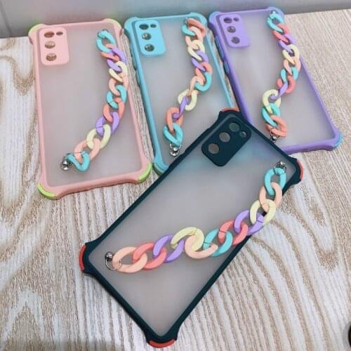 3D Wrist Chain Shockproof phone case for xiaomi POCO M3 POCO X3 NFC 10t pro CC9E A3 9T 10 Note 10 Transparent Soft Back cover